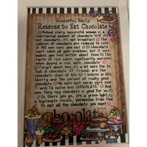 Suzy Toronto Print Wonderful Wacky‎ Reasons To Eat Chocolate Matted 8 x10